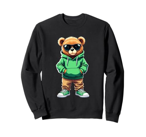 Coole Teddybär Grafik Herren Damen Jungen Mädchen Teddy Sweatshirt von GRAKIMO Teddy Bear Streetwear