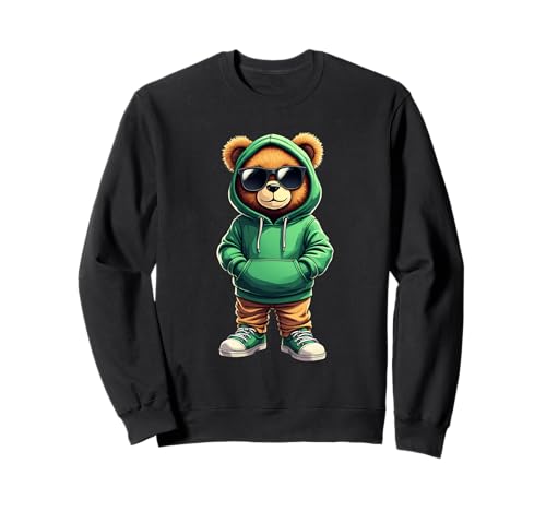 Coole Teddybär Grafik Herren Damen Jungen Mädchen Teddy Sweatshirt von GRAKIMO Teddy Bear Streetwear