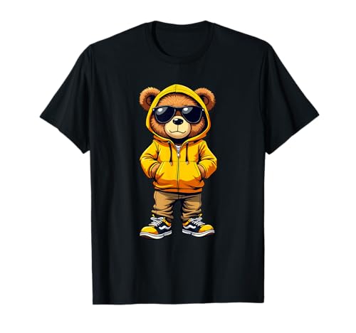 Coole Teddybär Grafik Herren Damen Jungen Mädchen Teddy T-Shirt von GRAKIMO Teddy Bear Streetwear