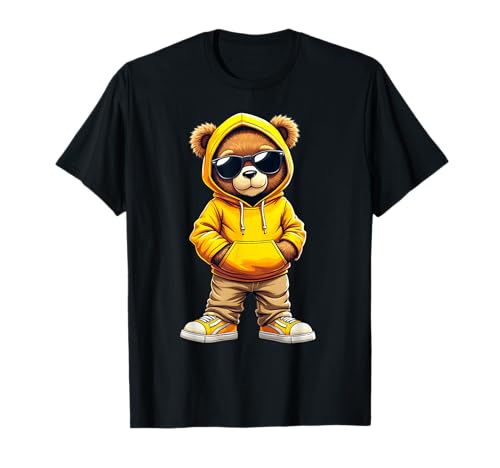 Coole Teddybär Grafik Herren Damen Jungen Mädchen Teddy T-Shirt von GRAKIMO Teddy Bear Streetwear