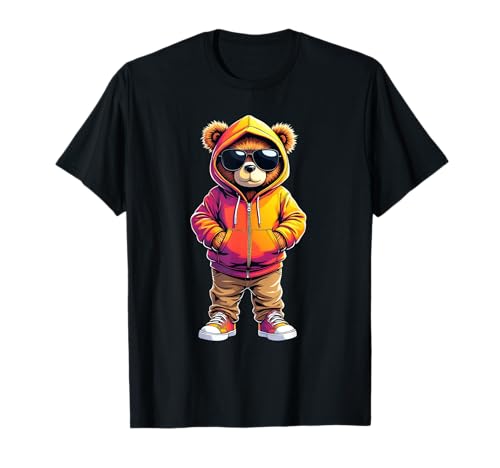 Coole Teddybär Grafik Herren Damen Jungen Mädchen Teddy T-Shirt von GRAKIMO Teddy Bear Streetwear