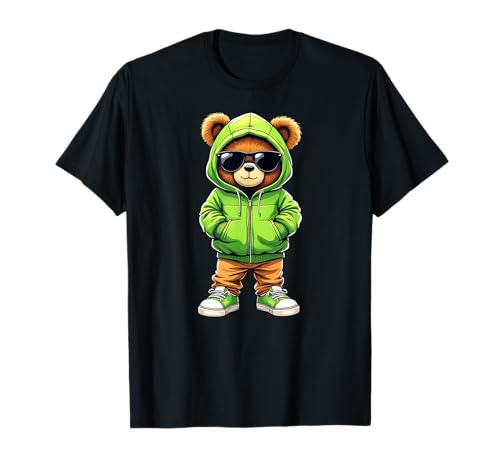 Coole Teddybär Grafik Herren Damen Jungen Mädchen Teddy T-Shirt von GRAKIMO Teddy Bear Streetwear