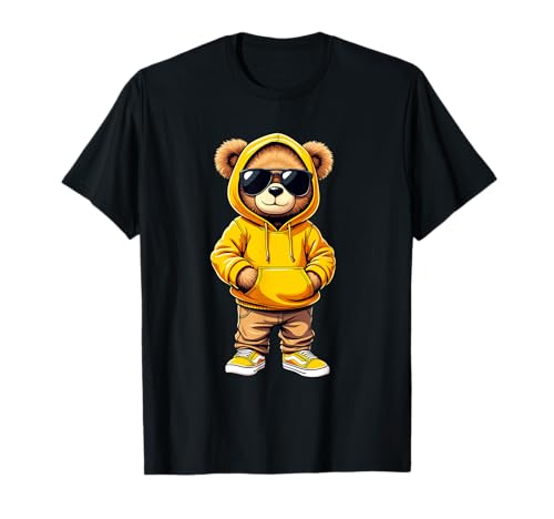 Coole Teddybär Grafik Herren Damen Jungen Mädchen Teddy T-Shirt von GRAKIMO Teddy Bear Streetwear