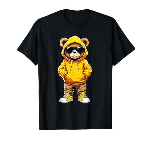Coole Teddybär Grafik Herren Damen Jungen Mädchen Teddy T-Shirt von GRAKIMO Teddy Bear Streetwear