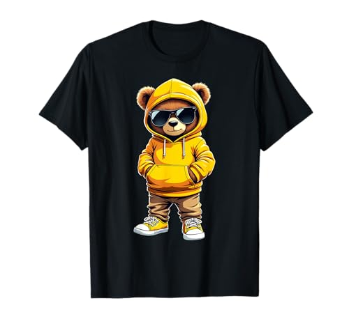 Coole Teddybär Grafik Herren Damen Jungen Mädchen Teddy T-Shirt von GRAKIMO Teddy Bear Streetwear