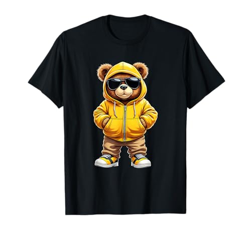 Coole Teddybär Grafik Herren Damen Jungen Mädchen Teddy T-Shirt von GRAKIMO Teddy Bear Streetwear