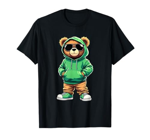 Coole Teddybär Grafik Herren Damen Jungen Mädchen Teddy T-Shirt von GRAKIMO Teddy Bear Streetwear