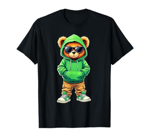 Coole Teddybär Grafik Herren Damen Jungen Mädchen Teddy T-Shirt von GRAKIMO Teddy Bear Streetwear