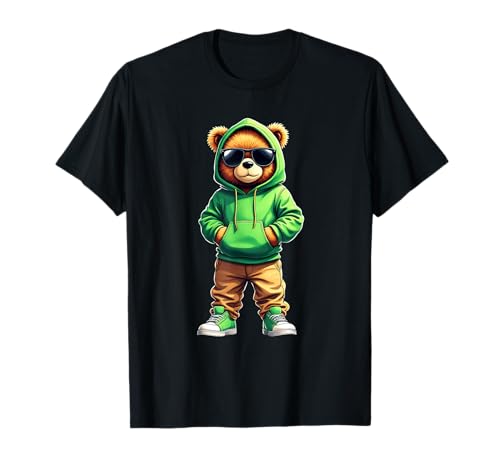 Coole Teddybär Grafik Herren Damen Jungen Mädchen Teddy T-Shirt von GRAKIMO Teddy Bear Streetwear