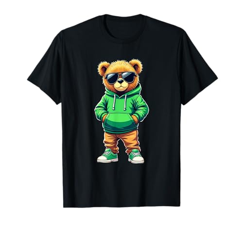 Coole Teddybär Grafik Herren Damen Jungen Mädchen Teddy T-Shirt von GRAKIMO Teddy Bear Streetwear