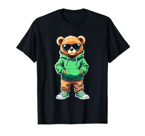 Coole Teddybär Grafik Herren Damen Jungen Mädchen Teddy T-Shirt von GRAKIMO Teddy Bear Streetwear