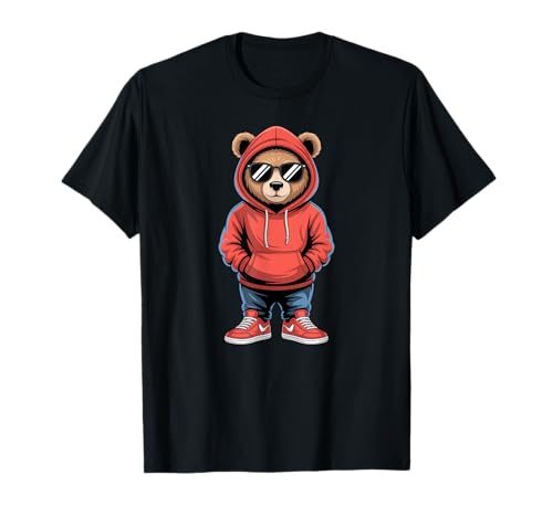 Coole Teddybär Grafik Herren Damen Jungen Mädchen Teddy T-Shirt von GRAKIMO Teddy Bear Streetwear