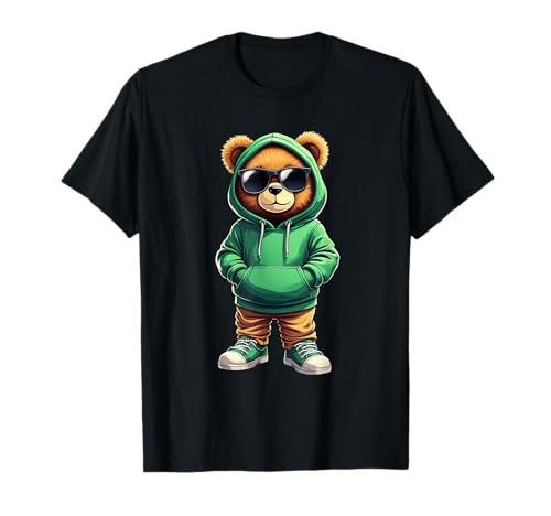 Coole Teddybär Grafik Herren Damen Jungen Mädchen Teddy T-Shirt von GRAKIMO Teddy Bear Streetwear
