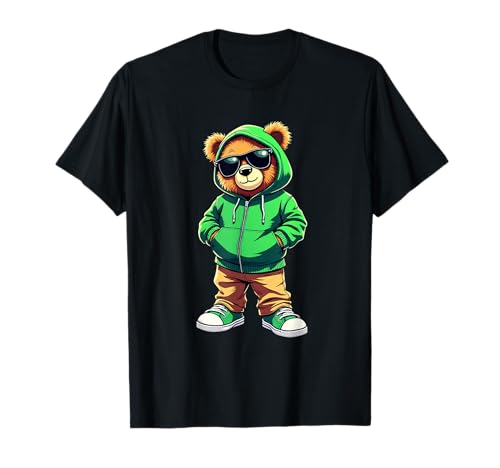 Coole Teddybär Grafik Herren Damen Jungen Mädchen Teddy T-Shirt von GRAKIMO Teddy Bear Streetwear