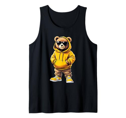 Coole Teddybär Grafik Herren Damen Jungen Mädchen Teddy Tank Top von GRAKIMO Teddy Bear Streetwear