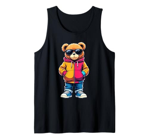 Coole Teddybär Grafik Herren Damen Jungen Mädchen Teddy Tank Top von GRAKIMO Teddy Bear Streetwear