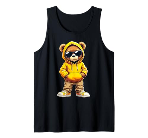 Coole Teddybär Grafik Herren Damen Jungen Mädchen Teddy Tank Top von GRAKIMO Teddy Bear Streetwear