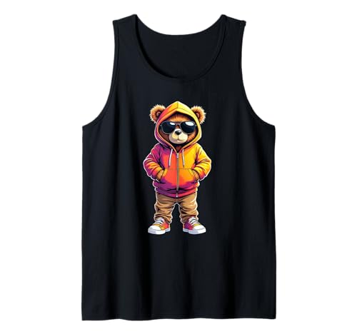 Coole Teddybär Grafik Herren Damen Jungen Mädchen Teddy Tank Top von GRAKIMO Teddy Bear Streetwear