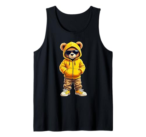 Coole Teddybär Grafik Herren Damen Jungen Mädchen Teddy Tank Top von GRAKIMO Teddy Bear Streetwear