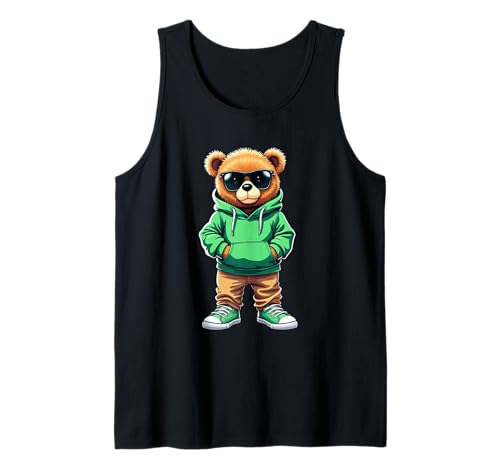 Coole Teddybär Grafik Herren Damen Jungen Mädchen Teddy Tank Top von GRAKIMO Teddy Bear Streetwear