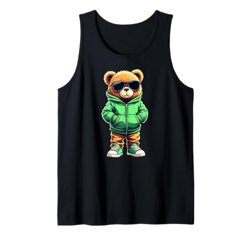 Coole Teddybär Grafik Herren Damen Jungen Mädchen Teddy Tank Top von GRAKIMO Teddy Bear Streetwear