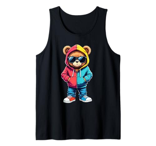 Coole Teddybär Grafik Herren Damen Jungen Mädchen Teddy Tank Top von GRAKIMO Teddy Bear Streetwear