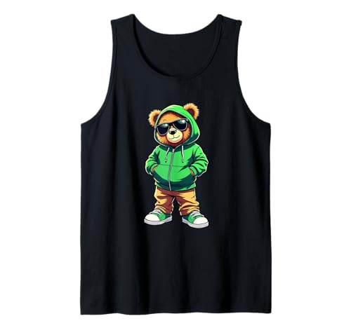 Coole Teddybär Grafik Herren Damen Jungen Mädchen Teddy Tank Top von GRAKIMO Teddy Bear Streetwear