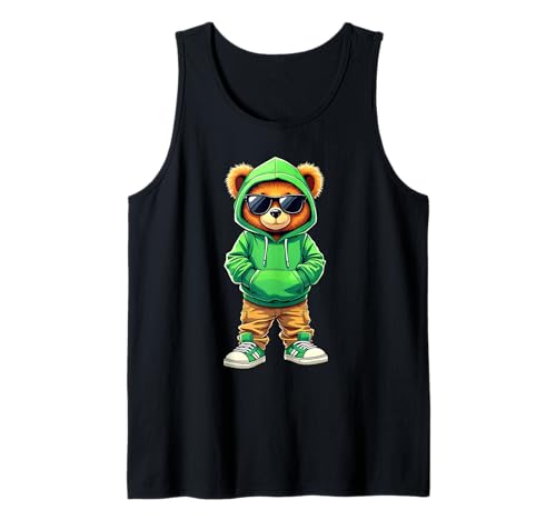 Coole Teddybär Grafik Herren Damen Jungen Mädchen Teddy Tank Top von GRAKIMO Teddy Bear Streetwear