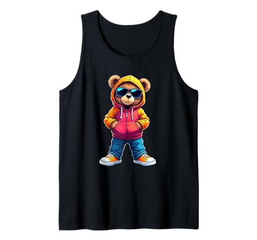 Coole Teddybär Grafik Herren Damen Jungen Mädchen Teddy Tank Top von GRAKIMO Teddy Bear Streetwear