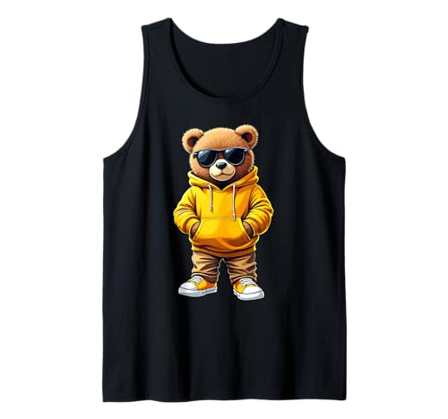 Coole Teddybär Grafik Herren Damen Jungen Mädchen Teddy Tank Top von GRAKIMO Teddy Bear Streetwear