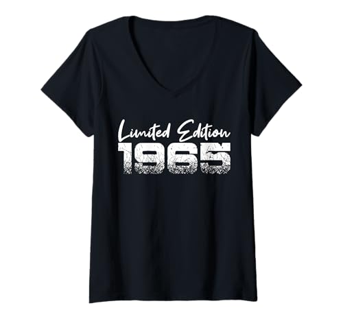 Damen Limited Edition 1965 Jahrgang 1965 Geburtstag T-Shirt mit V-Ausschnitt Damen Limited Edition 1965 Jahrgang 1965 Geburtstag T-Shirt mit V-Ausschnitt von GRAKIMO