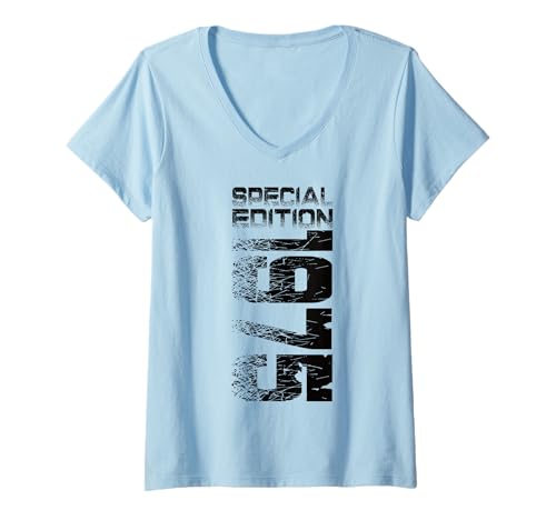 Damen Special Edition 1975 Jahrgang 1975 Geburtstag T-Shirt mit V-Ausschnitt Damen Special Edition 1975 Jahrgang 1975 Geburtstag T-Shirt mit V-Ausschnitt von GRAKIMO