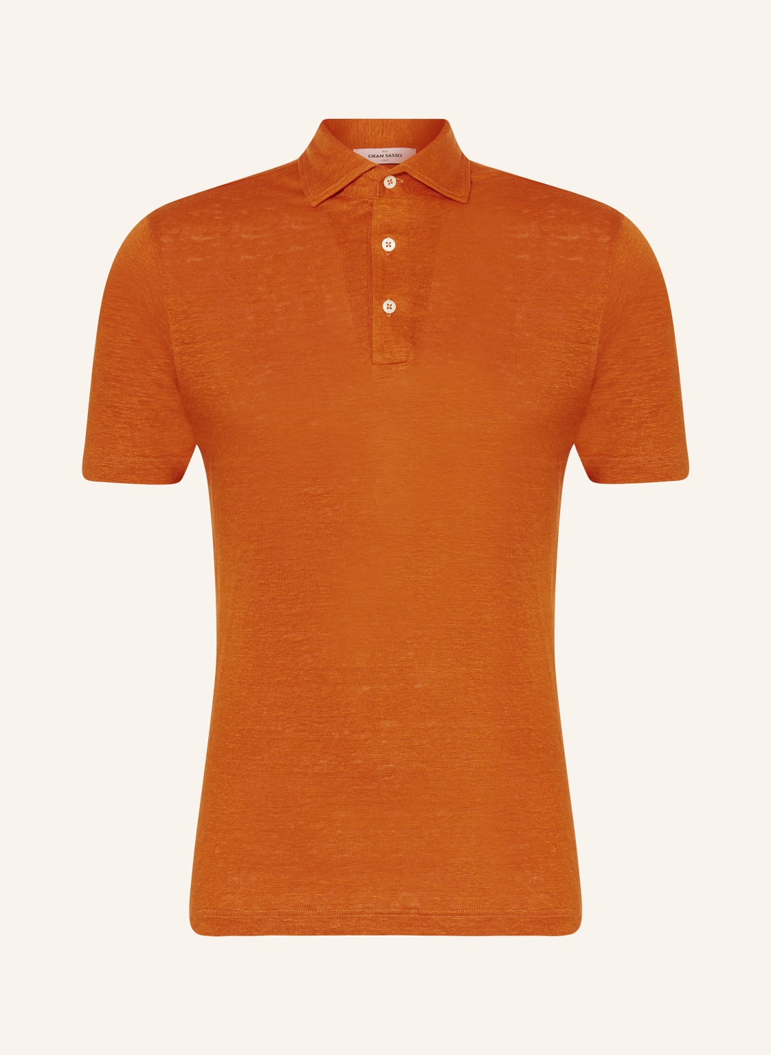 Gran Sasso Jersey-Poloshirt Aus Leinen orange von GRAN SASSO