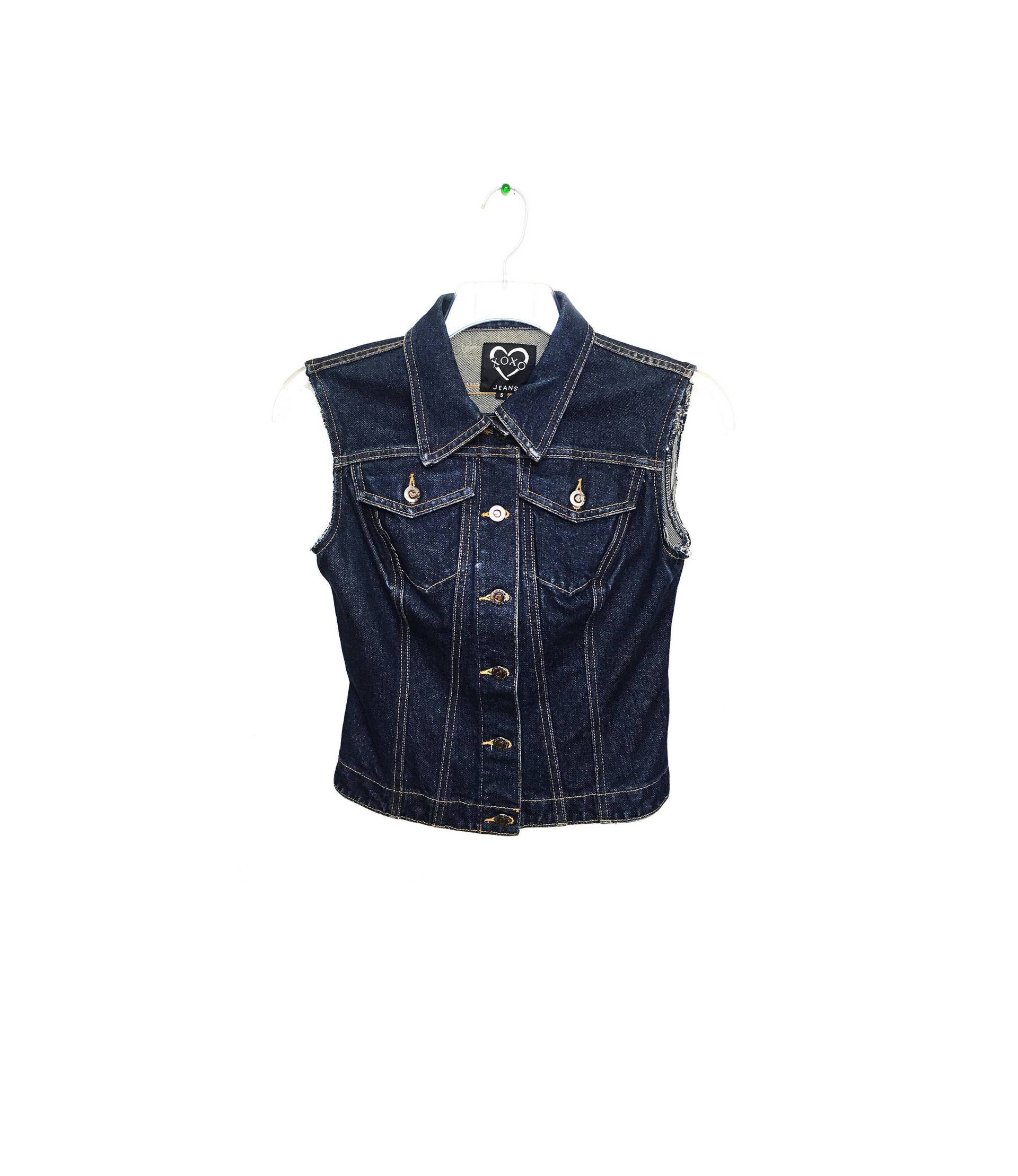 90Er Jahre Xoxo Denim Weste von GRANDEJOIE