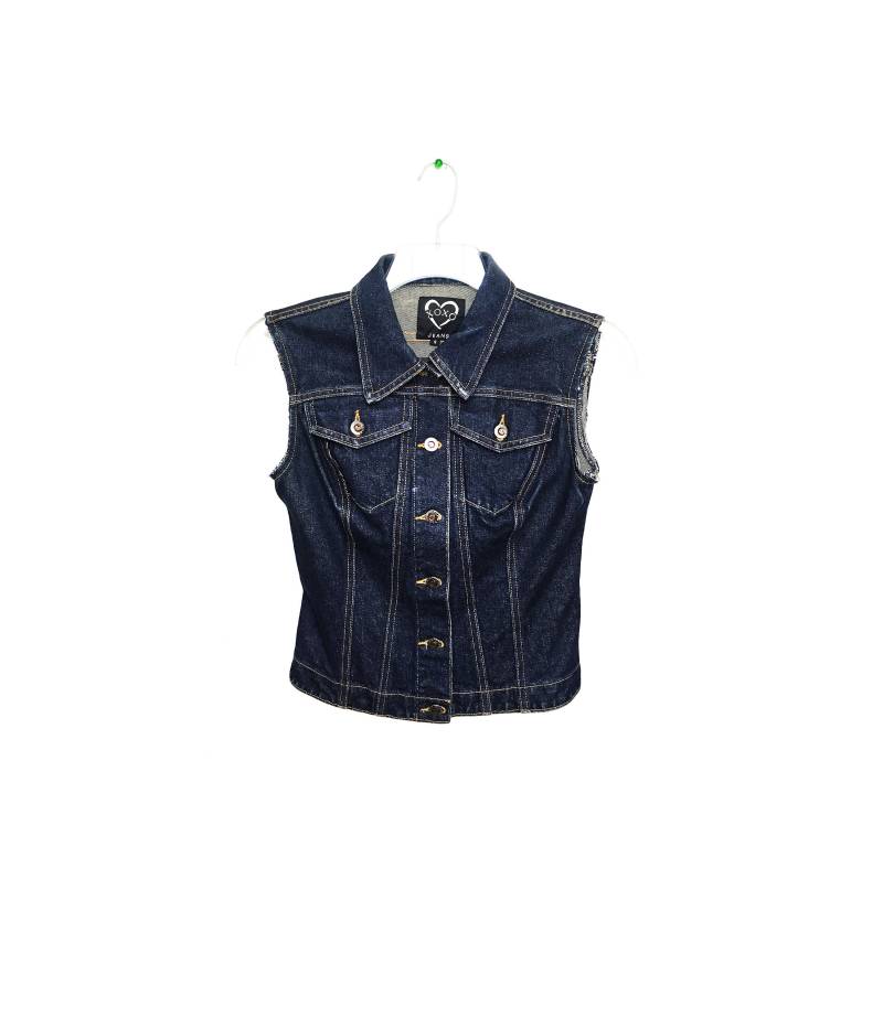 90Er Jahre Xoxo Denim Weste von GRANDEJOIE