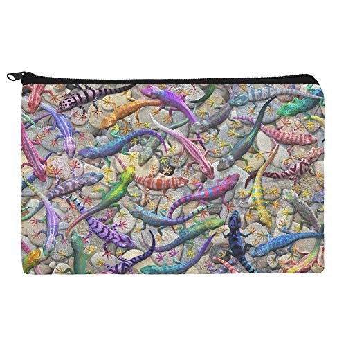 Kosmetiktasche mit Gecko-Eidechsen, Reptilien-Rock-Gruppe, Make-up-Tasche, Organizer-Tasche, multi, 20,3 cm von GRAPHICS & MORE