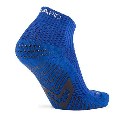 GRAPID Antirutsch Sportsocken für alle Geschlechter. Sportsocken für Herren. Fußballsocken, Laufsocken, Grip Socken, Ultimativer Halt für Athleten - Anklet (EU 42-46, Anklet - Blau) von GRAPID