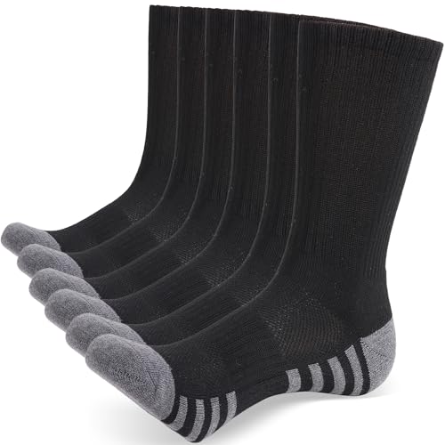 GRAPMKTG 6PAAR Tennissocken Herren Damen Sportsocken Wandersocken Schwarz 35 38 Small von GRAPMKTG