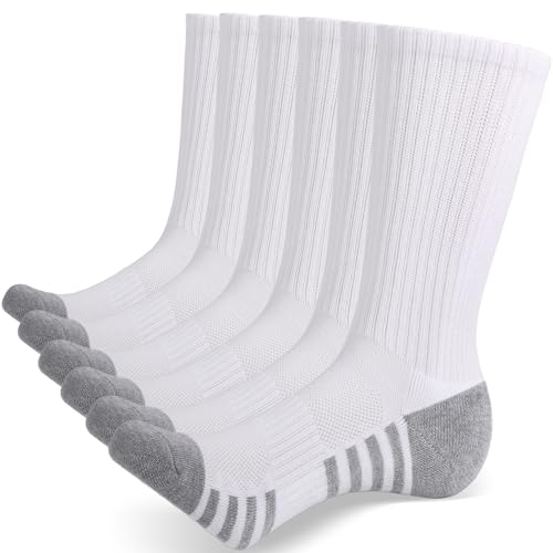 GRAPMKTG 6PAAR Tennissocken Herren Damen Sportsocken Wandersocken Weiß 43 46 Large von GRAPMKTG