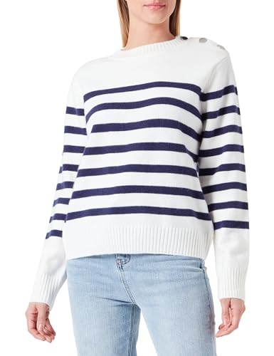 GRASSLAND Damen Strick Pullover 39525093-GR01, WOLLWEISS Marine, M/L von GRASSLAND