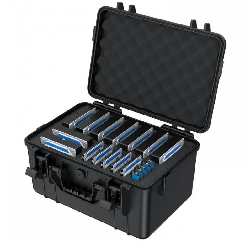 GRAUGEAR Festplattentasche Festplattenschutzkoffer, 3,5" & 2,5" & M.2 HDD/SSDs, bis 19 Festplatten, stoßfest, wasserfest GRAUGEAR Festplattentasche Festplattenschutzkoffer, 3,5" & 2,5" & M.2 HDD/SSDs, bis 19 Festplatten, stoßfest, wasserfest von GRAUGEAR