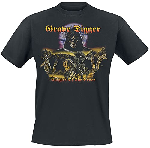 Grave Digger Knights of The Cross Männer T-Shirt schwarz XXL 100% Baumwolle Band-Merch, Bands Grave Digger Knights of The Cross Männer T-Shirt schwarz XXL 100% Baumwolle Band-Merch, Bands von Grave Digger