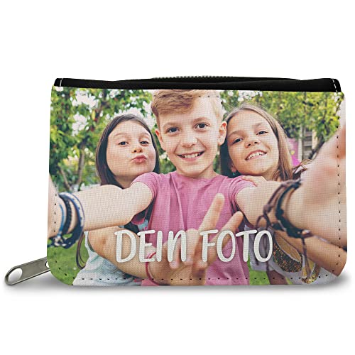 GRAVURZEILE Bedruckte Geldbörse - Foto Design - Personalisiert mit Name & eigenem Foto - Geschenk für Kinder zur Einschulung - Fächer für Taschengeld Fahrkarte - Geschenke für Jungen & Mädchen von GRAVURZEILE