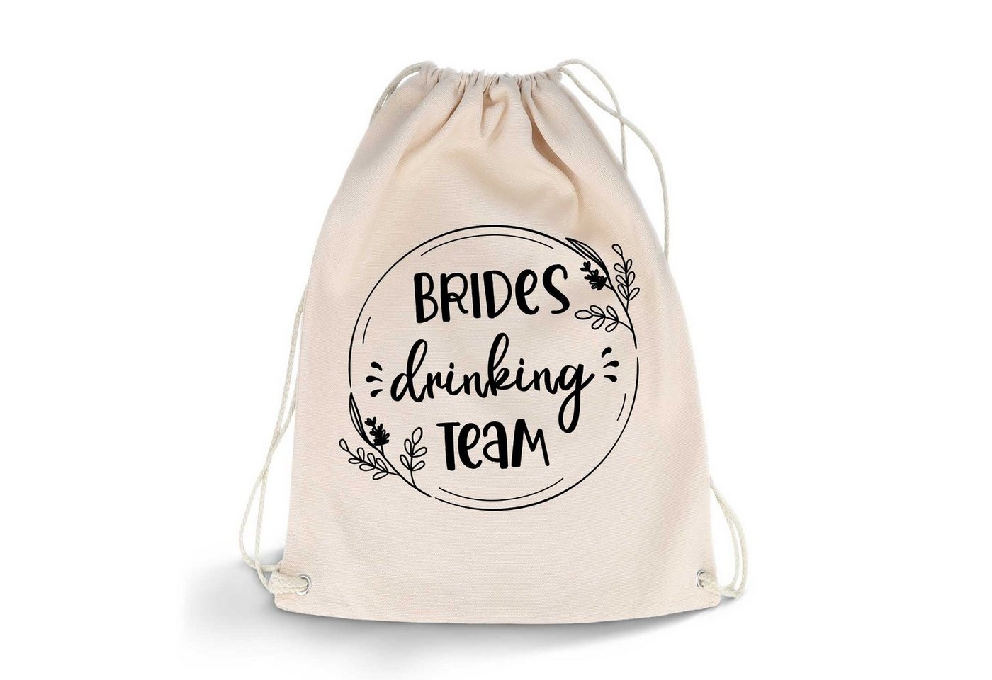 GRAVURZEILE Turnbeutel mit hochwertigem Druck - Brides Drinking Team Design - (Sportbeutel mit Kordelzug, für Junggesellinnenabschied), 12 Liter 33x45 cm von GRAVURZEILE