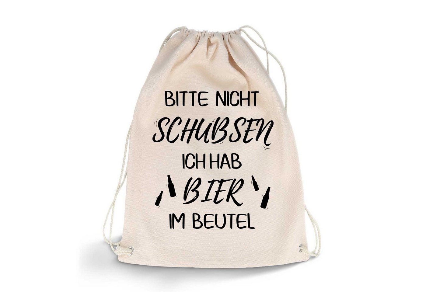 GRAVURZEILE Turnbeutel mit hochwertigem Druck - Spruch Bier im Beutel - (Sportbeutel mit Kordelzug, für Sport & Freizeitaktivitäten), 12 Liter 33x45 cm von GRAVURZEILE