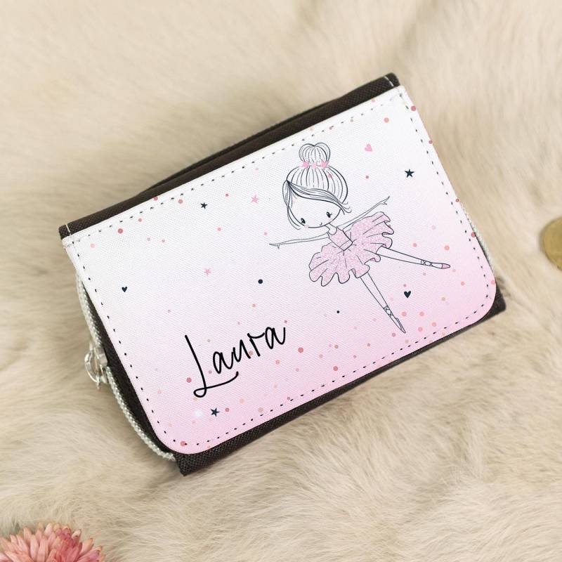 Personalisierte Kinder Geldbörse - Ballerina Design Geschenk Zur Einschulung, Geburtstag Oder Kommunion von GRAVURZEILEShop