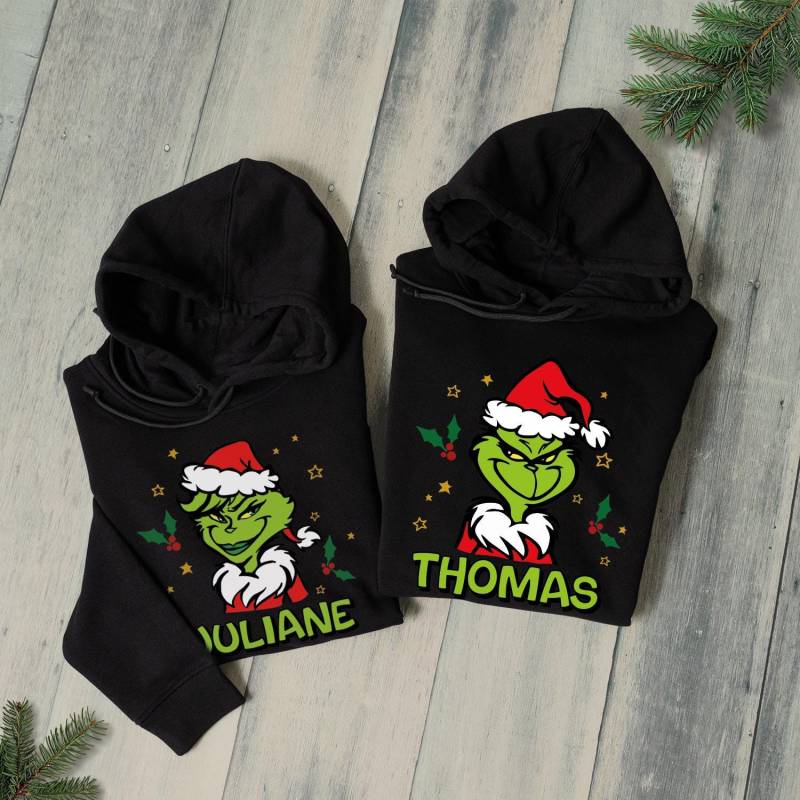 Personalisierter Hoodie "Grinch" Unisex - Lustiges Geschenk Zu Weihnachten Weihnachtsgeschenk Für Frauen & Männer Merry Grinchmas von GRAVURZEILEShop