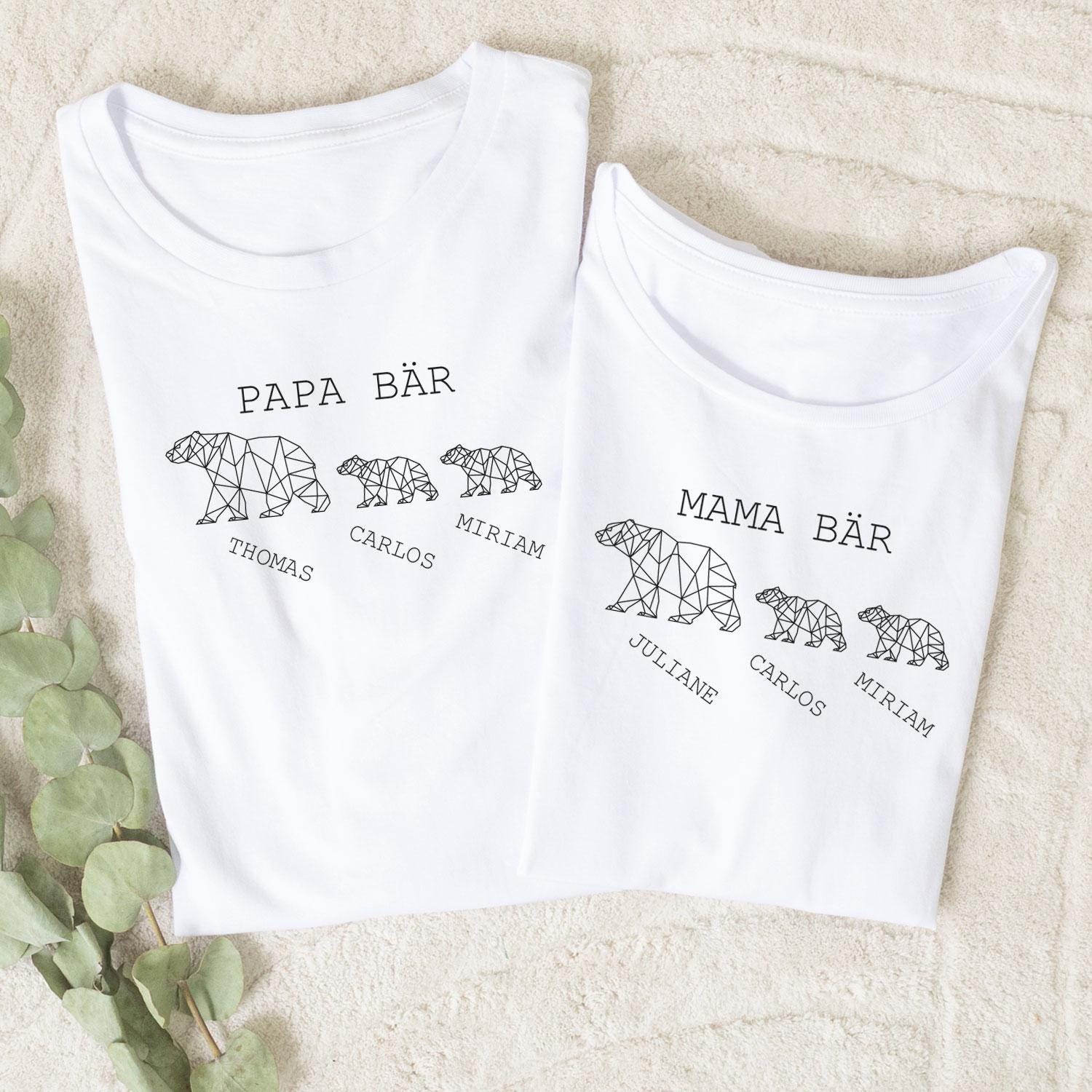 Personalisiertes T-Shirt Für Männer „Papa Bär" - Mit Namen Der Kinder Geschenk Zum Geburtstag Herren Vater Zu Vatertag Papa von GRAVURZEILEShop