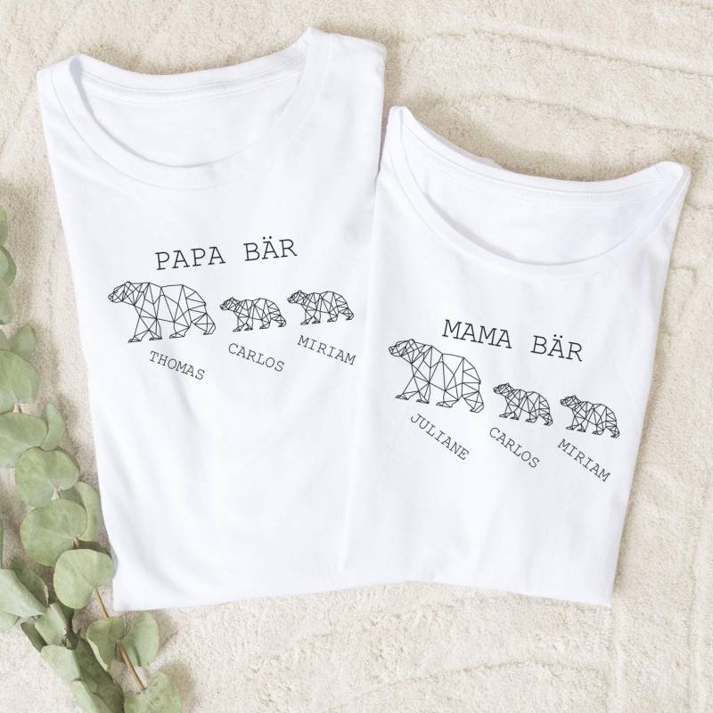 Personalisiertes T-Shirt Für Männer „Papa Bär" - Mit Namen Der Kinder Geschenk Zum Geburtstag Herren Vater Zu Vatertag Papa von GRAVURZEILEShop