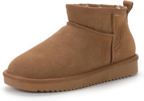 GRAWDD Winterstiefel für Damen, klassische Schneestiefel, wasserdicht, Rindsleder, Schlupfstiefel, Kunstpelz, gefüttert, warm, bequem, Mini-Stiefel, kastanienbraun, 39 EU GRAWDD Winterstiefel für Damen, klassische Schneestiefel, wasserdicht, Rindsleder, Schlupfstiefel, Kunstpelz, gefüttert, warm, bequem, Mini-Stiefel, kastanienbraun, 39 EU von GRAWDD